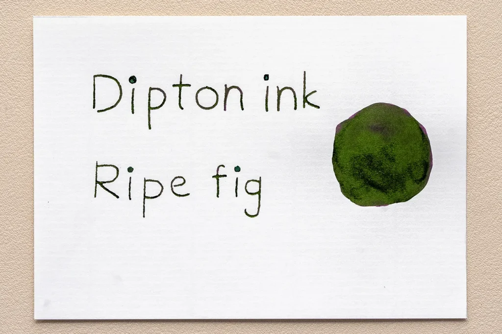 つけペン用ボトルインク Dipton　Ripe figを真上から見た様子